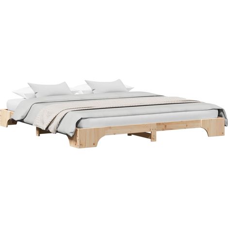Maison Exclusive - Bettrahmen Natur 180 x 200 cm Massives Kiefern