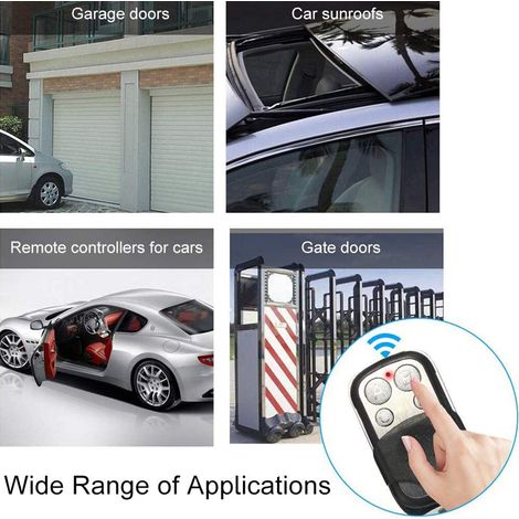 Télécommande universelle portail automatique fréquence 433,92 MHz ouvre-porte de garage, compatible motorisation, lot simple, usage extérieur (1/5)
