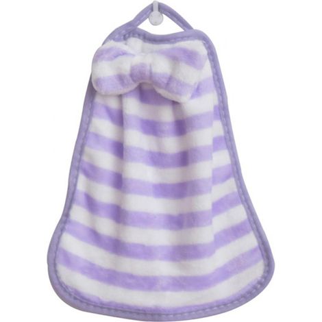 Serviette Mains En Polaire Corail - Absorbante Et Douce - Pour Salle De Bain Et Cuisine - Avec Crochet De Suspension - Lot De 1 (1/2)