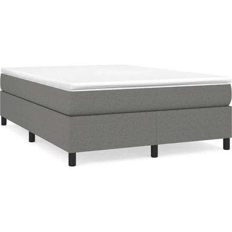 Maison Exclusive - Boxspringbett mit Matratze Dunkelgrau 140x200