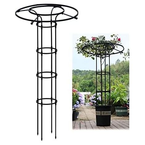 Supporto per obelisco da giardino - piante rampicanti da esterno 90 cm 120 cm 150 cm 180 cm 210 cm, robusto ombrello per uva, pomodoro, piselli, supporto a gabbia per fiori (Dimensioni: 210 cm/6,9 pie (1/5)
