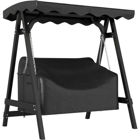Housse de balancelle de jardin 2 places, imperméable et résistante au vent et aux UV, en tissu Oxford 420D. (1/5)