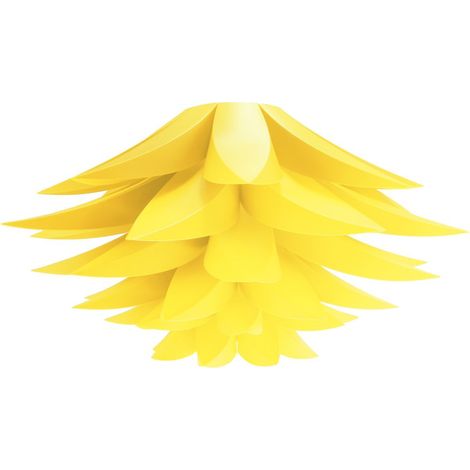 Puzzle Lampe Design Lotus Abat-Jour Lampe DIY Installation - Eclairage Fleur Salon - Suspension ou Lampadaire - Jaune