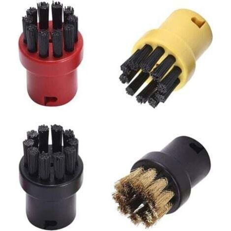 Set di 4 spazzole per la pulizia a vapore, accessori per la pulizia a vapore, set di spazzole rotonde, per Kärcher SC1 SC2 CTK10 SC3 SC4 SC5 SC7 (1/3)