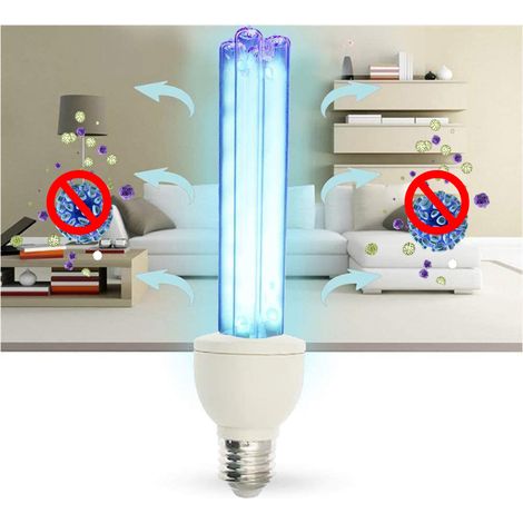 Lampe UVC - Lampe À Ultraviolets E27 - Pour Désinfection Locaux Automobile École Hôtel Espace Animal - 1 Pièce (1/4)