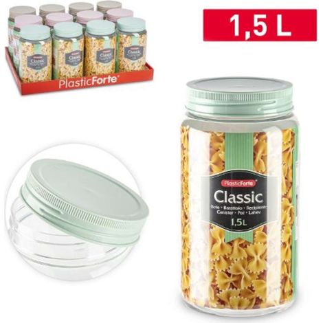 1 Pezzo Barattolo da Cucina Multiuso in Plastica Classic 1000 ml Vari Colori