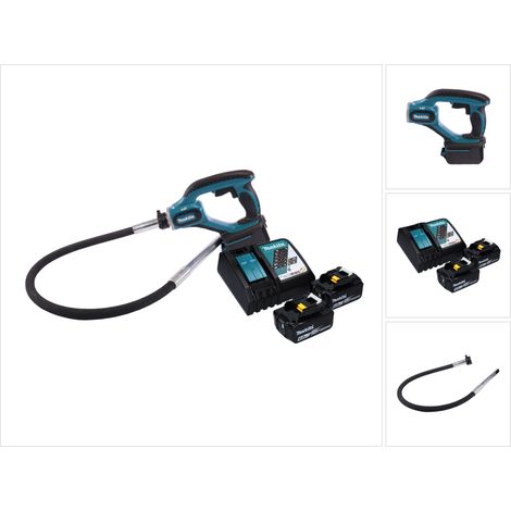 Makita DVR 450 RG Akku Betonverdichter 18 V 1,2 m + 2x Akku 6,0 Ah + Ladegerät (1/5)