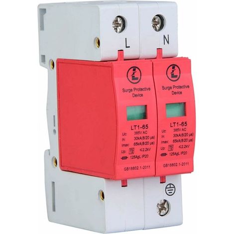 Green Mobility-Dispositif de Protection Contre Les Surtensions Téléphonique, Parafoudre Basse Tension pour Tout Usage Domestique ou Professionnel (2P80KA) (1/5)