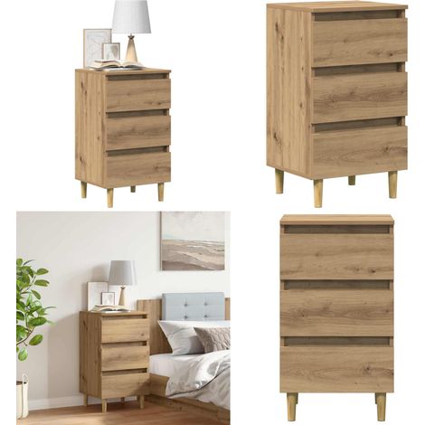 Nachttisch Artisan-Eiche 40x35x69 cm Holzwerkstoff - Holz Nachttisch - Nachttisch Eiche (1/5)