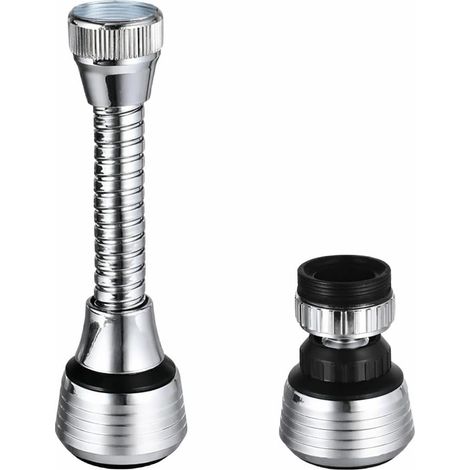 Douchette Robinet Cuisine 2 Pièces,Pivotant à 360 ° - Aérateur de robinet de cuisine multifonction,Accessoire De Tuyau D'Évier Pour Robinet, pour la cuisine et la salle de bain (1/5)