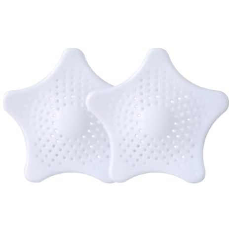 Crépine d'évier en silicone 15 x 13 cm, 2 filtres à cheveux en silicone, crépine d'évier universelle en silicone, pour douche (1/4)