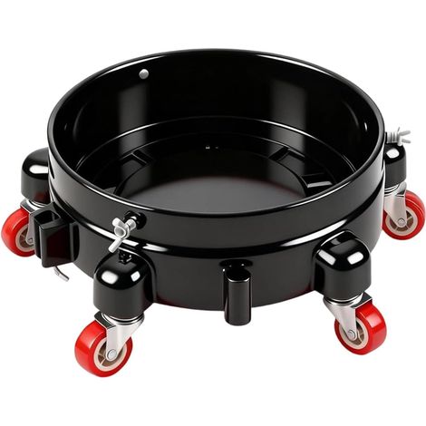 Chariot à seau – Base roulante connectable de 18 litres avec roulettes pivotantes à 360°  Seau amovible en acier PP – Lavage de voiture, jardin, garage, nettoyage de mobilité (1/5)