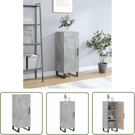 Maison Exclusive Sideboard Betongrau 34,5x34x90 cm Holzwerkstoff (1/5)