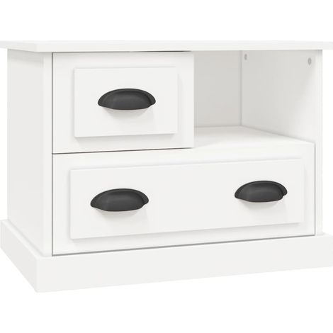 Maison Exclusive - Comodino Bianco 60x39x45 cm (1/5)