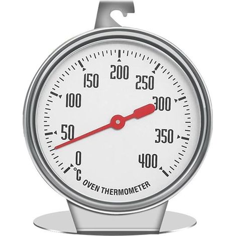 Thermomètre de four en acier inoxydable avec grand cadran, thermomètre pour cuisinière électrique et à gaz, pour les pâtisseries de cuisine et la cuisson, thermomètre de four intérieur (1/5)
