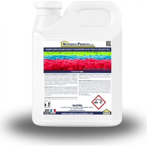 Shampoing non moussant concentré pour tapis et moquettes - 1 L Pomme - MATPRO