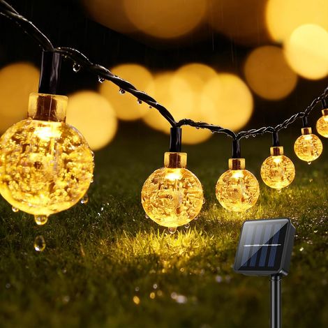 Guirlande Lumineuse Exterieure Solaire, 14M 60 LED Avec 8 Modes, Étanche IP65, Guirlande Solaire Exterieur Pour Décoration de Balcon, Jardin, Terrasse, Guinguette, Mariage, Fête, Arbres (1/5)