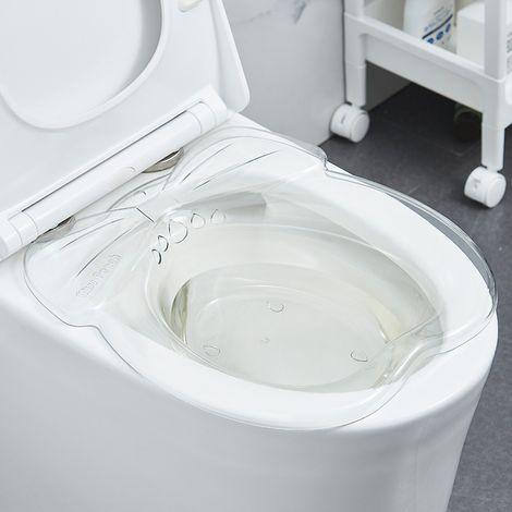 Bain de siège pour hémorroïdes, Bain de siège pour lunette de toilettes, Bain de siège avec chasse d'eau, Produits essentiels pour la récupération post-partum (1/5)
