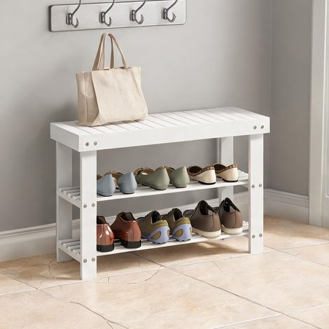 Console branco en bambu 70 x 28 x 45 cm (1/5)