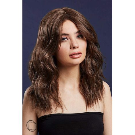 Fever Ashley Wig - Two Toned Blend - Brown - Wavy Long Layered - Centre Parting - 48cm/19in - 72078