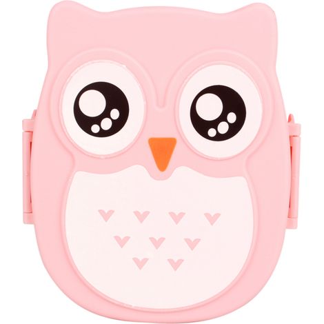 Boîte à lunch hibou en forme de dessin animé, compatible micro-ondes - Contenant alimentaire portable en plastique (1/5)