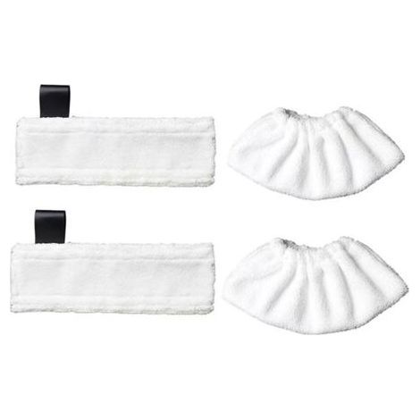 Compatible with Karcher Black Label Steam Cloth Accessories and Karcher Magic Floor Mop SC Series Steam Mop (2 Black Label + 2 Fine Steam Cloths) (1/4)