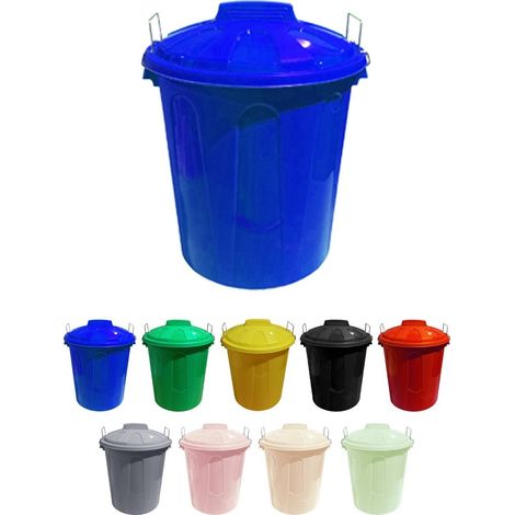 Cubo Basura de plástico con Tapadera Cubo almacenaje y reciclaje