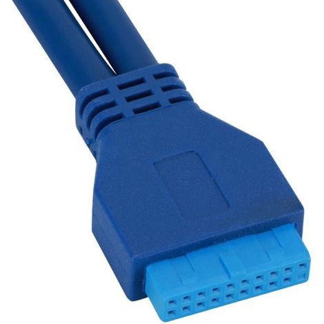 Câble USB3.0 Câble de montage sur panneau de carte mère USB3.0 19 broches informatique d'alimentation 0, /11,8 pouces (1/4)
