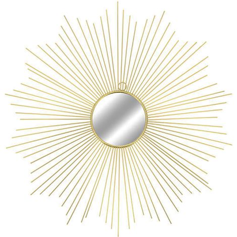 Goldener Wandspiegel Metall Ø65cm-D56870