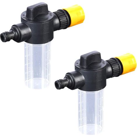 Confezione da 2 spruzzatori di acqua schiumogena da giardino da 100 ml - ugello per tubo flessibile - lancia schiumogena - lavaggio auto - erogatore di schiuma