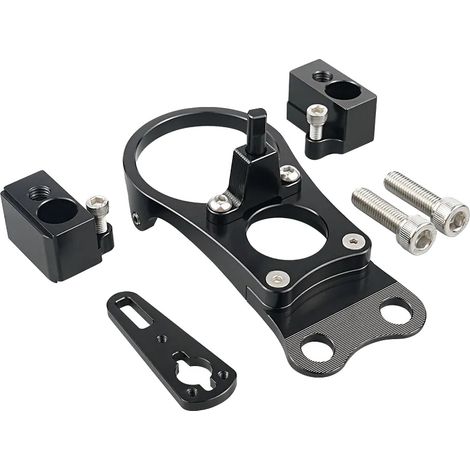 Kit de soportes para amortiguador de dirección, aleación de aluminio duradera, fácil instalación, 1 juego. (1/2)