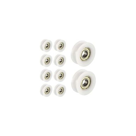 Roulements à billes de gorge 10 pcs – Acier au carbone – Dimensions 6 x 30 x 10 mm – Pour portes mobiles et coulissantes- (1/4)
