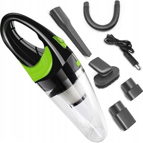 Aspiradora portátil inalámbrica potente a batería para coche y hogar sin bolsa.