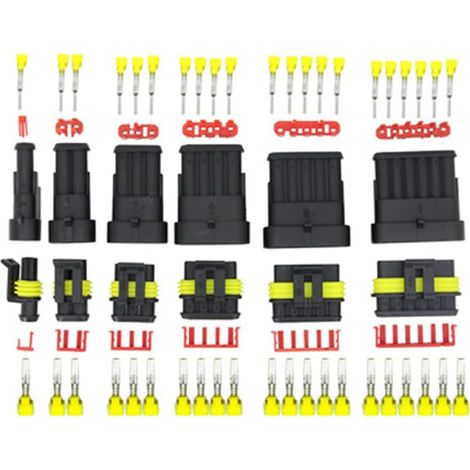 Kit de conectores impermeables de 352 piezas, terminales eléctricos impermeables de 1/2/3/4 pines para automóviles, motocicletas, scooters y coches.