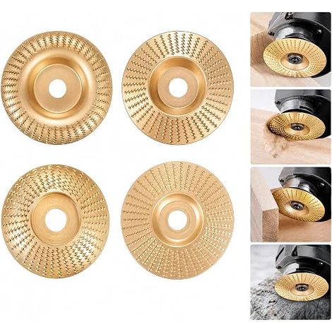 4 dischi abrasivi per legno da 100 mm, per smerigliatrice angolare (1/5)