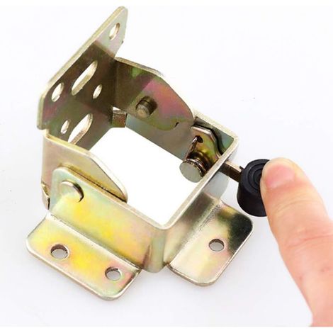 Pack 90 Degree Folding Brackets, Self-Locking Hinges, Cold Rolled Steel Folding Table Legs, Bed Legs, Hidden Support Hinges (Positive Brake) (1/5)