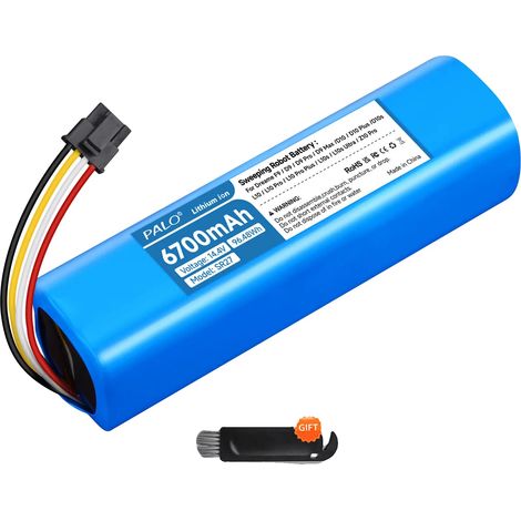 Batterie de remplacement pour aspirateurs robots, capacité de 6700mAh, source d'alimentation fiable, 1PC Batterie (1/2)