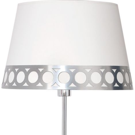 Lampara Pie Salon Dalia 1xe27 Blanco/plata de FABRILAMP.