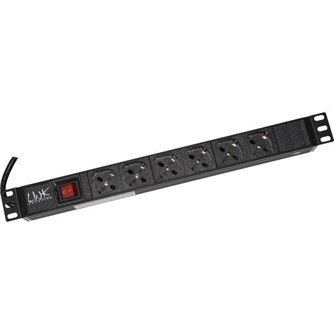 LINK LK10060 - Multipresa da Rack 19" 6 Prese Universali con Interruttore Spina Italiana 16A - ELETTE REVERSIBILI 180° (1/4)
