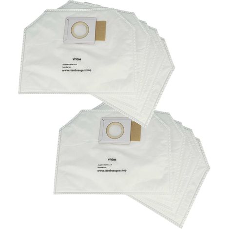 vhbw 10x bolsa compatible con Makita DVC260, DVC260Z, DVC260ZX, DVC260ZX8, DVC260ZX4, DVC260ZX5 aspiradora - 36 cm x 28 cm blanco