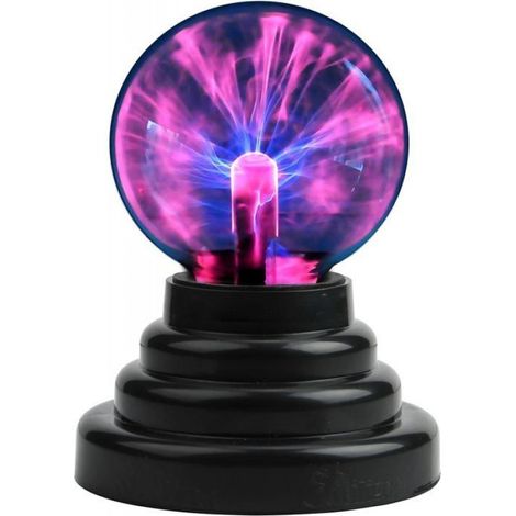 Lampe - - Boule plasma lumineuse - Tactile - Alimentée par USB ou batterie - Décoration enfantine (1/3)