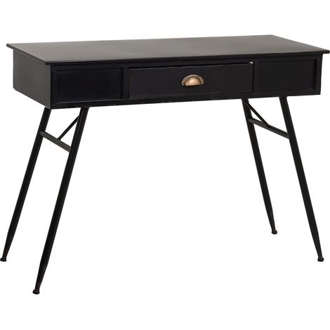 Recibidor de metal negro 100x40x75