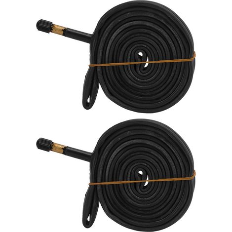 2 Pièces Chambre à Air Vélo 700x23C Valve Américaine 48mm pour VTT et Route (1/5)