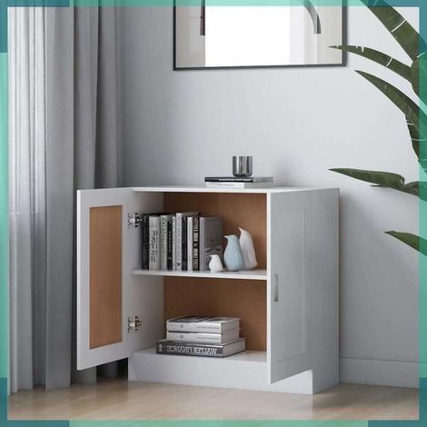 Bibliothèque - 802705 - Blanc - MDF (bois d'ingénierie) - 82,5x30,5x80 cm (1/5)