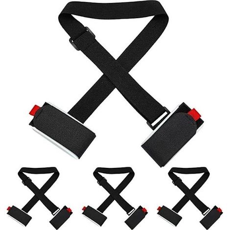 Paquete de 4 correas/fijaciones para esquís – Correas para transportar esquís 223 (1/5)