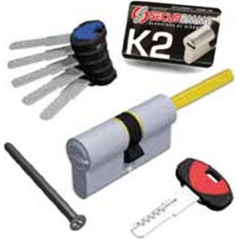 1PZ CILINDRO SAGOMATO PROFILO EUROPEO "K2" CODOLO 1+5 CHIAVI 0CK2 SERIE 3200-Q - MM.30X50 (3200QCS30501X5)
