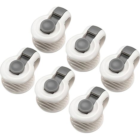 MERRYHAPY Set mit 6 magnetischen Zangen und Couettes für Vielseitigkeit und Vorhänge, mit verstellbaren Halterungen und Anti-Dérapants.