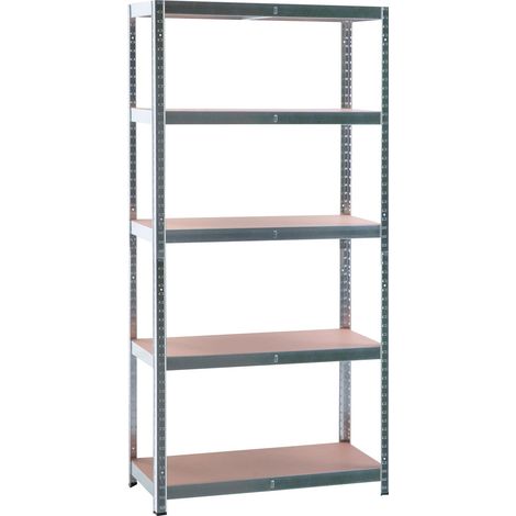 [GEBRAUCHT] B-Ware Schwerlast-Steckregal Lagerregal Metall Regal 875kg 5 Böden 180x90x40cm verzinkt
