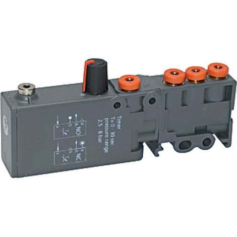 Riegler Pneumatik Logikelement, Timer, Alu anodisiert / Technopolymer (1/2)