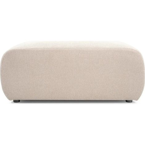 RAPHAELLE - Pouf en tissu lisse Beige 106x57x45 cm (1/5)